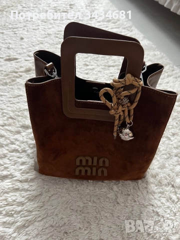 Чанта с естествен велур, снимка 9 - Чанти - 52410933