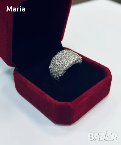 Дамски пръстен бяло злато и брилянти, снимка 2 - Пръстени - 49970848