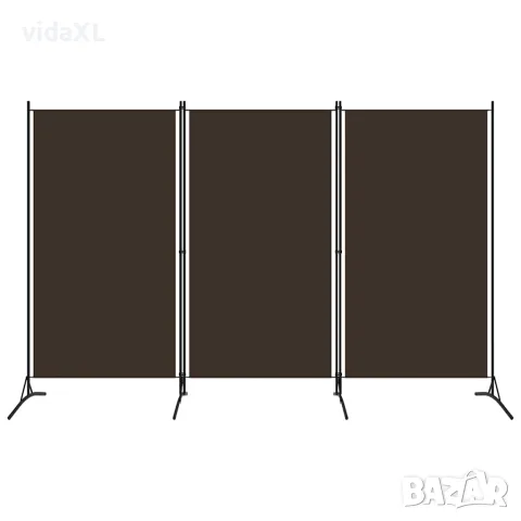 vidaXL Параван за стая, 3 панела, кафяв, 260x180 см, снимка 1 - Паравани - 56146697