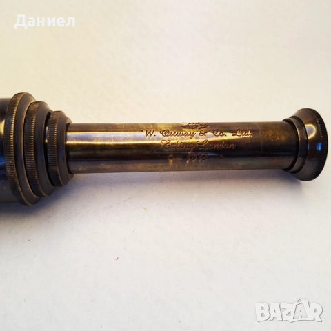 Далекоглед бронзов с античен дизайн в дървена кутия, снимка 5 - Подаръци за мъже - 43052007