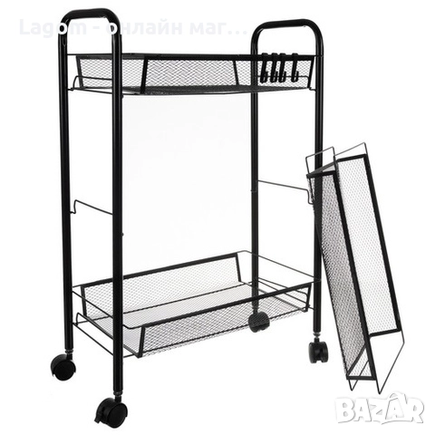 Етажерка на колелца с 3 нива за кухня, офис, баня Ruhhy, снимка 10 - Органайзери - 52549863