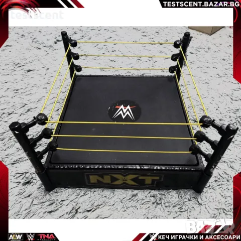 Ринг за играчки WWE NXT Action Spring Ring Wrestling кеч ринг с пружиниращ механизъм черен, снимка 15 - Колекции - 48202397