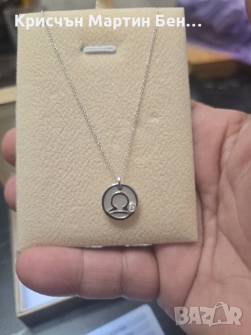 Златно Колие  сърце с 17диаманта проба 750 /к 18, снимка 11 - Гривни - 50295665