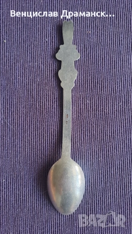 Руска сребърна лъжичка с емайл, снимка 2 - Антикварни и старинни предмети - 54237796