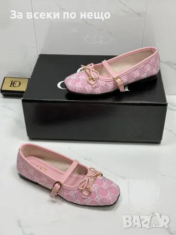 Gucci Дамски Розови Ежедневни Обувки Тип Балерини Гучи Код E103, снимка 3 - Дамски ежедневни обувки - 55795562