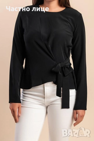 Блуза дълъг ръкав, черна, НОВА, снимка 2 - Блузи с дълъг ръкав и пуловери - 52487958