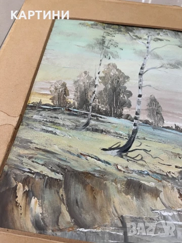 Стара майсторска картина - Пейзаж, снимка 2 - Картини - 51366191
