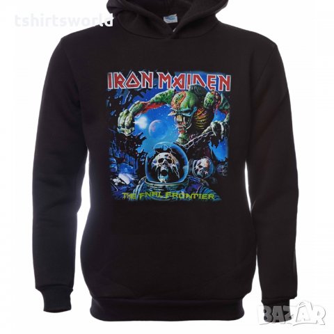 Нов мъжки суичър с дигитален печат на музикалната група IRON MAIDEN - The Final Frontier
