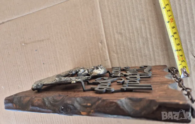 Пано, декорация, футбол,  бронз и дърво, снимка 5 - Антикварни и старинни предмети - 50076644