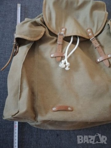Стара туристическа, бризентова, раница, винтидж. , снимка 4 - Раници - 32157528
