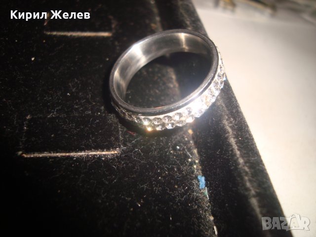 АРТ-ХАЛКА КРАСИВ ПРЪСТЕН БЛАГОРОДНА СТОМАНА с ЦИРКОН 9084, снимка 6 - Пръстени - 31283185