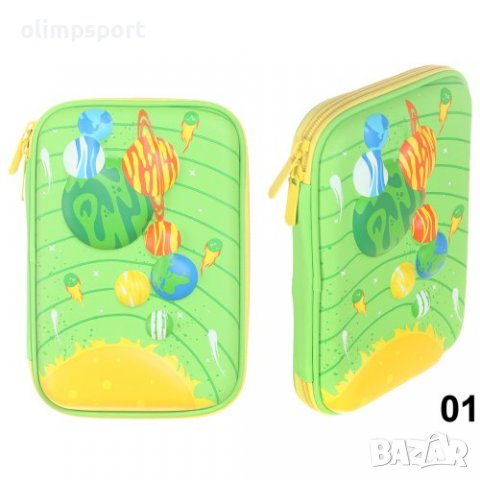 Несесер ученически шит , с 1 цип и релефна картинка. Несесерът има 1 самостоятелно отделение, затвар, снимка 3 - Ученически пособия, канцеларски материали - 37820639