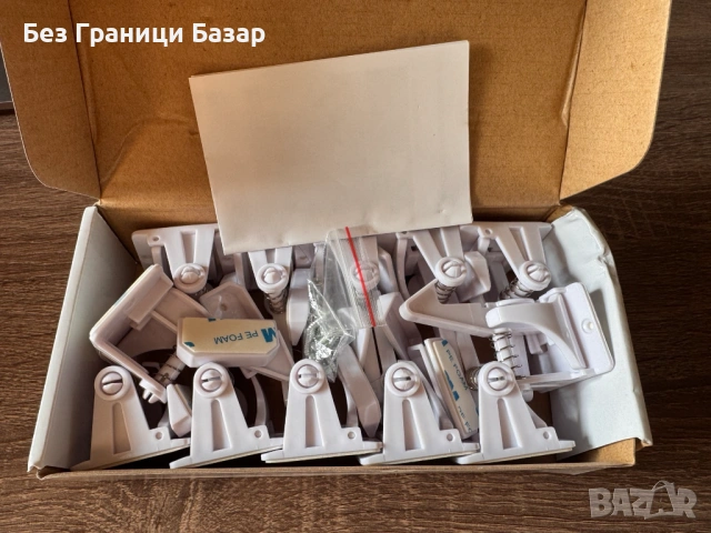 Нови Бебешки предпазни заключалки за шкафове и чекмеджета – комплект, без пробиване, снимка 2 - Други - 53339132