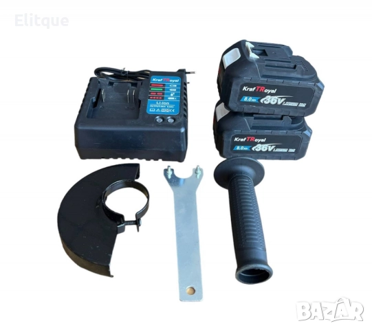 Комплект акумулаторен ъглошлайф 36V 8,0 Ah + 2 батерии и зарядно в куфар, снимка 5 - Друга електроника - 52830494