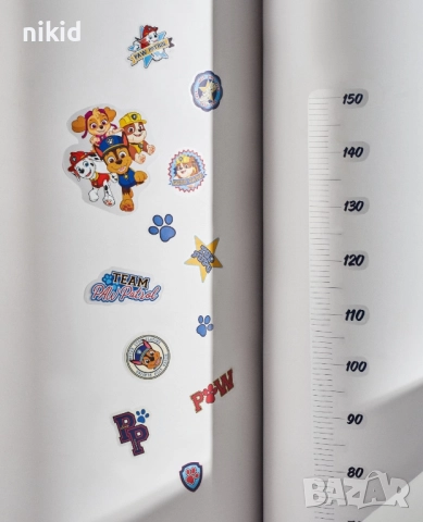 Пес Патрул Pes paw patrol метър за стена и мебел детска стая лепенка стикер самозалепващ