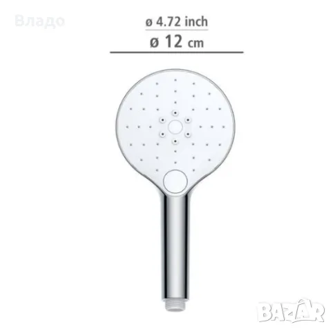 Душ слушалка WENKO Automatic Cleaning с диаметър 12 см, снимка 2 - Душове - 55843542