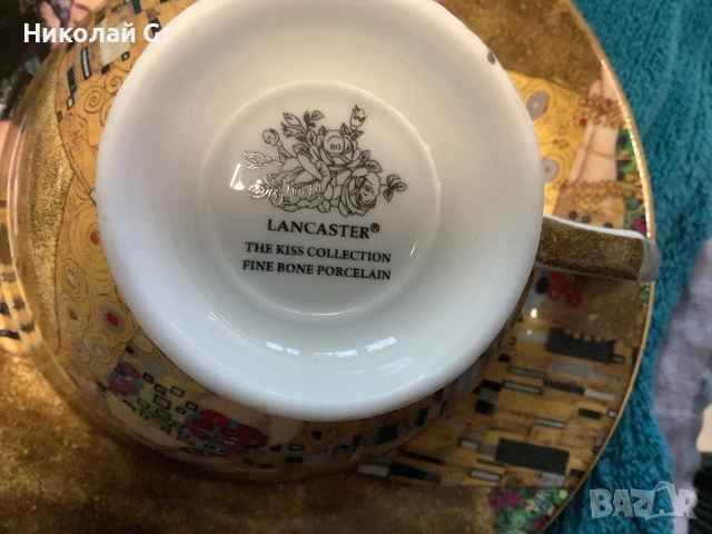 Чаша с чинийка G  Klimt  Ар Нуво  позлатен порцелан  отличен състояние  без следи от употреба  2 бр, снимка 7 - Антикварни и старинни предмети - 53944995