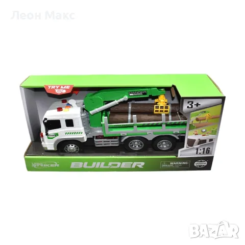 Камион с кран, звуци и светлина 