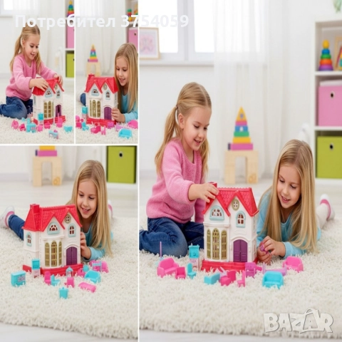 Къщичка за кукли Funny House, снимка 2 - Кукли - 52354456