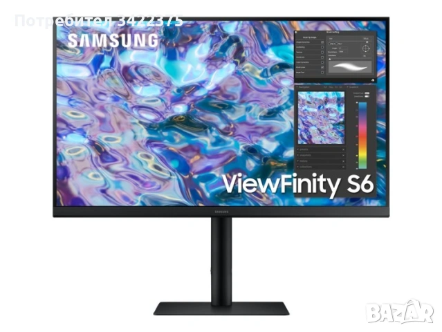 Samsung ViewFinity S6 S27B610 27" IPS 100Hz QHD 2560 x 1440монитор, снимка 3 - Монитори - 54027495