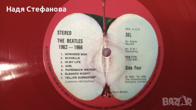 Двоен албум на Битълс THE BEATLES on red vinyl 1962/1966, снимка 9 - Грамофонни плочи - 44181929