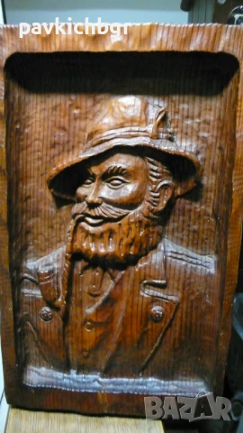 Дърворезба пано, снимка 5 - Антикварни и старинни предмети - 50659009