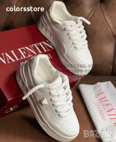 Мъжки бели кецове  Valentino-BR7E, снимка 4 - Маратонки - 47482255