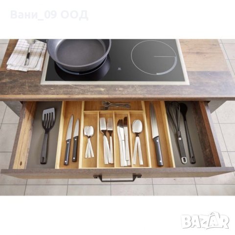 Бамбуков органайзер за прибори, снимка 3 - Аксесоари за кухня - 42154047