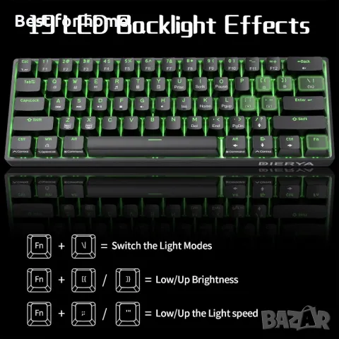 Механична клавиатура DIERYA DK61DK61, снимка 6 - Клавиатури и мишки - 48455064