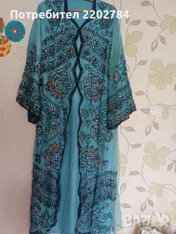 Индийска дамска рокля и индийски елек с мъниста , снимка 1