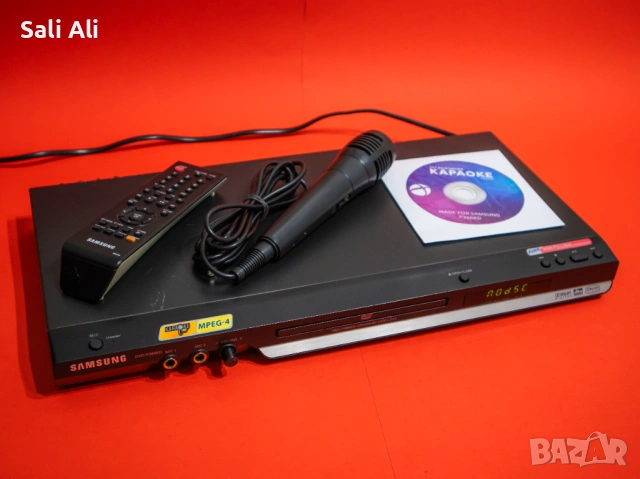 SAMSUNG караоке система DVD плейър с микрофон 150 бг песни DVD-P366KD, снимка 6 - Плейъри, домашно кино, прожектори - 53056950