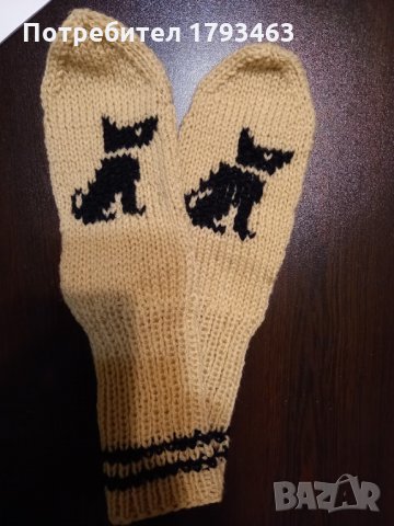 Ръчно плетени детски чорапи 25% вълна, снимка 1