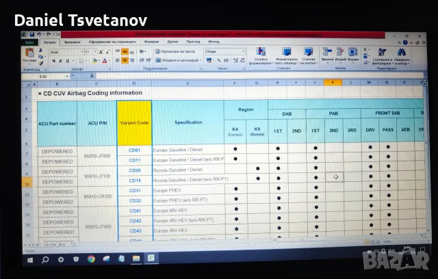 Hyundai & Kia variant coding database, снимка 8 - Аксесоари и консумативи - 55896755