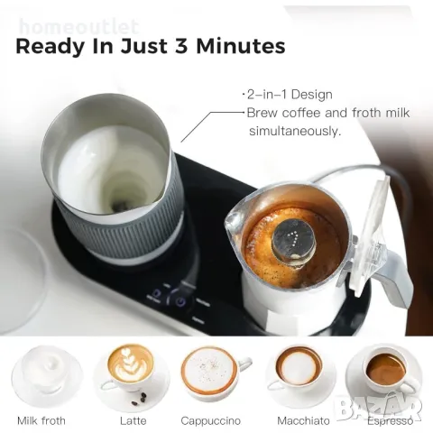 ПРОМОЦИЯ Многофункционална кафеварка с атрактивен и семпъл дизайн SEVEN AND ME CM162, снимка 7 - Кафемашини - 48443759