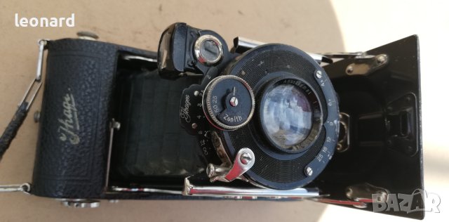 Стар фотоапарат с мях. , снимка 3 - Антикварни и старинни предмети - 40598892