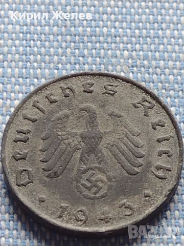 Монета 10 райхсфенинг 1943г. Германия Трети Райх с СХВАСТИКА за КОЛЕКЦИЯ 31578, снимка 7 - Нумизматика и бонистика - 42822354