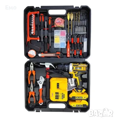 Комплект ударна бормашина, 111 аксесоара, 24 V, 5 Ah, снимка 6 - Бормашини - 47811189