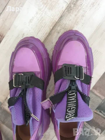 Обувки и чанта цвят лилав много яки, снимка 2 - Други - 49604073