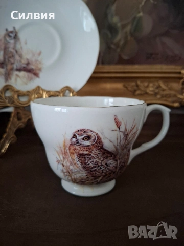 Голяма чаша с чинийка , снимка 5 - Чаши - 53141310