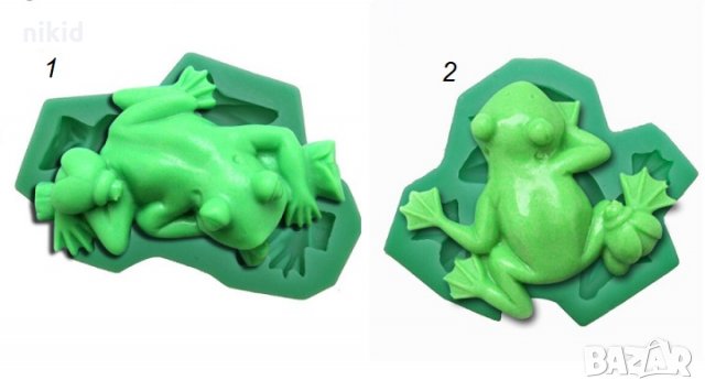 3D 2 вида голяма жаба силиконов молд за украса декор торта фондан шоколад гипс сапун, снимка 1 - Форми - 29971629