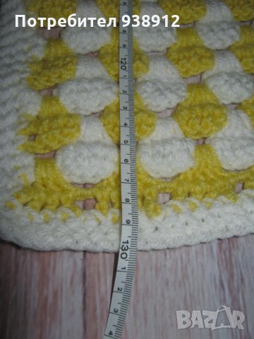 Дамски шал "Сладолед" в бяло и светло жълто, снимка 8 - Шалове - 35253211