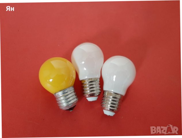 Къси Малки Лампи Крушки TUNGSRAM-220V-40W,4.5W-E27-3броя