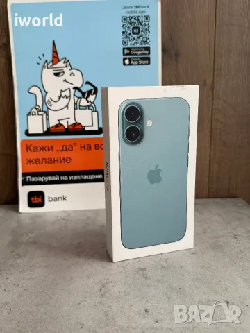 НОВ❗️ ГАРАНЦИЯ❗️ 💥iPhone 16 ❗️Лизинг от 25€/мес ❗️Teal 128GB - green / зелен