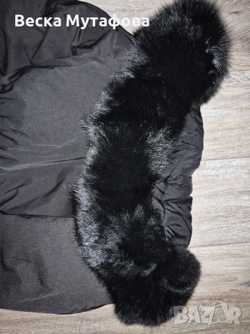 Яке естествена  богата яка черно размер С ., снимка 5 - Якета - 53104516