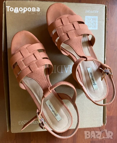 Сандали Stradivarius с коркова платформа, много високи