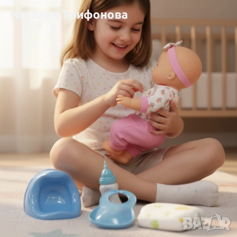 Пишкаща кукла с музикални ефекти и аксесоари – Перфектният Коледен подарък за малката принцеса, снимка 5 - Кукли - 52867932