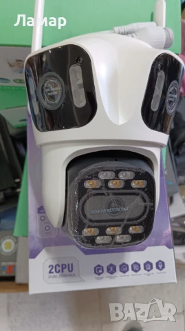 Тройна IP камера с WiFi приложение iCSee безжична камера 12MP, снимка 4 - IP камери - 50806447