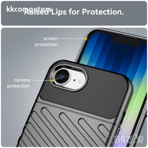 Apple iPhone 16e Thunderbolt TPU Удароустойчив Калъф и Протектор, снимка 7 - Калъфи, кейсове - 52674358