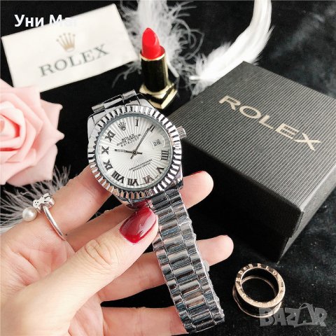 Луксозен дамски ръчен часовник Rolex, стилен Ролекс , водоустойчив, снимка 5 - Дамски - 37074609