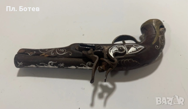 Стар кремъчен пистолет, снимка 4 - Антикварни и старинни предмети - 53952944